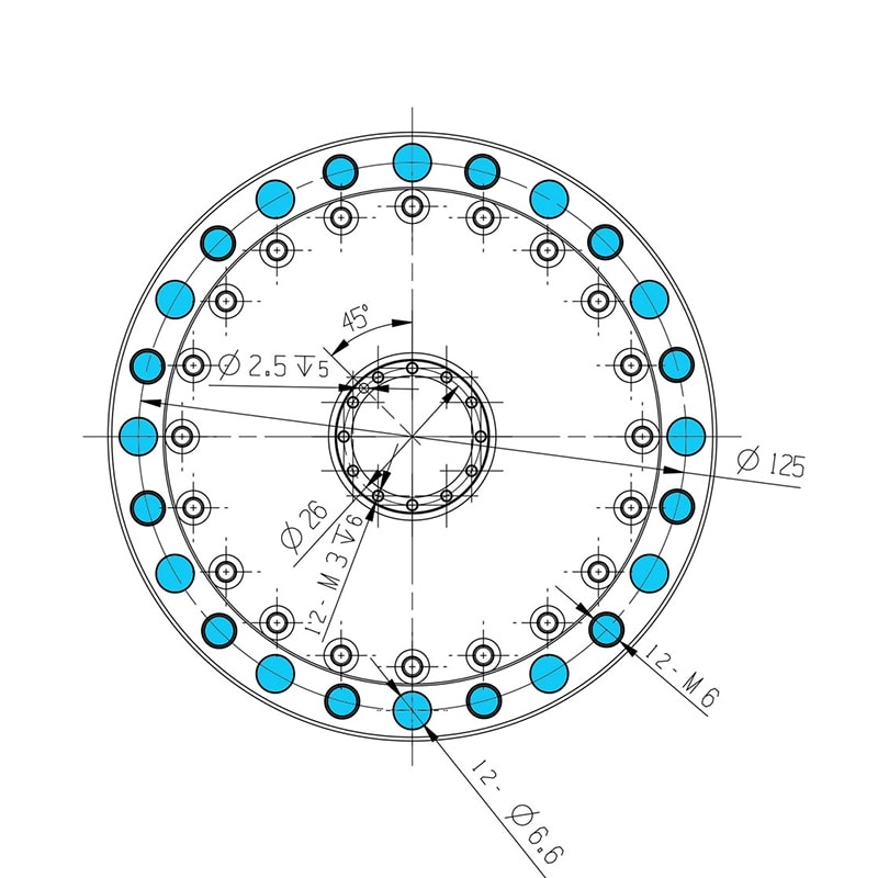 WFH40 Hollow Planetary Circular Gear Reducer